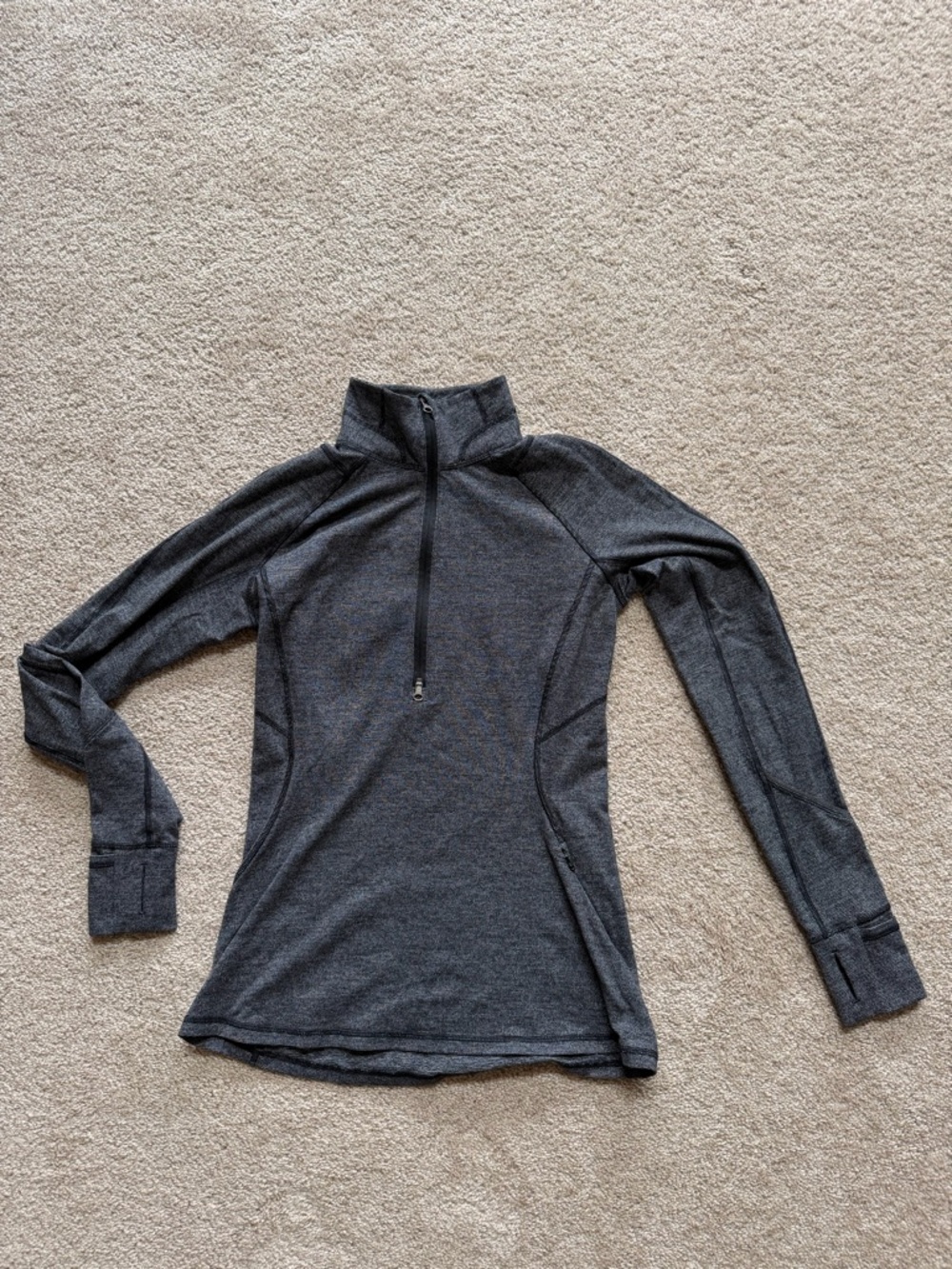 lululemon athletica Women's Dark Charcoal Gray Quarter-Zip Pullover